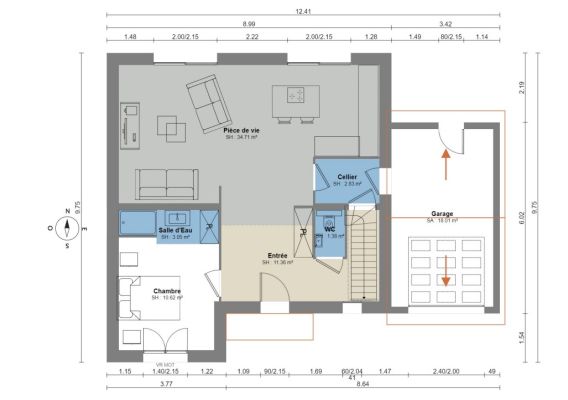 Vente terrain + maison CHAMPS SUR MARNE Seine-et-Marne