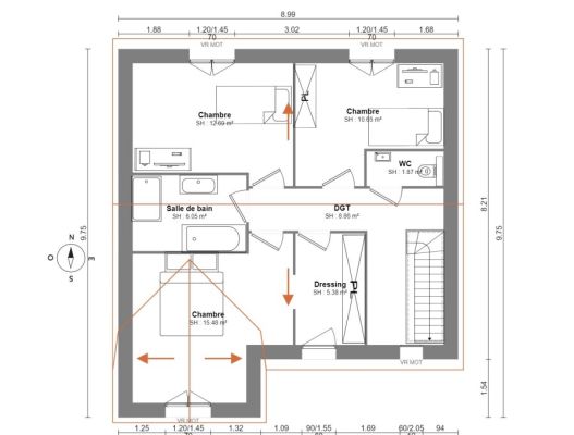 Vente terrain + maison CHAMPS SUR MARNE Seine-et-Marne